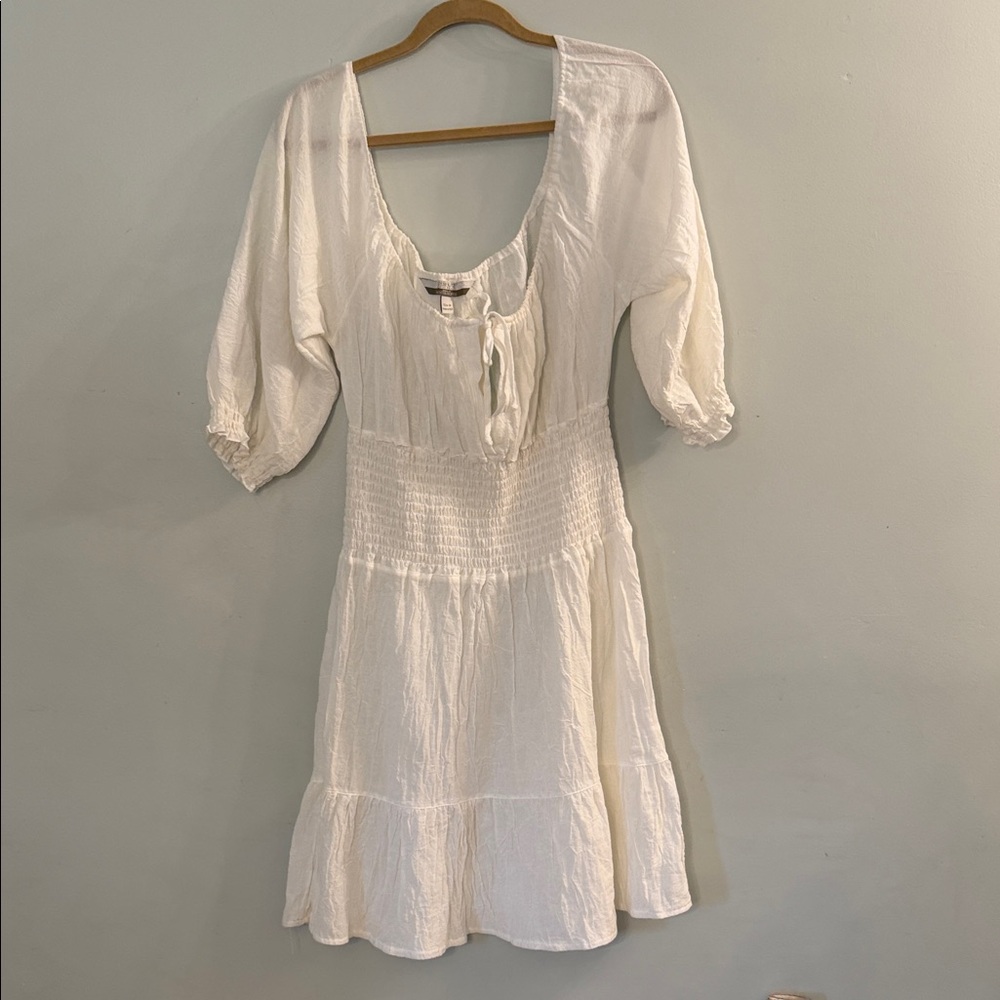 Debbie Katz South Beach Dress White Tie-Front Dress, NWT, Boston Proper, SzM